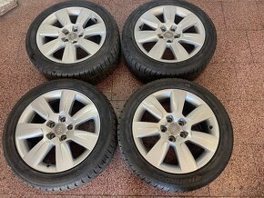 Originální ALU kola audi 5x112 r17 zimní pneu 6mm - 4