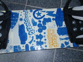 SUPER SNOWBOARD STUF CONQUEST 133 CM+VÁZÁNÍ STUF - 4