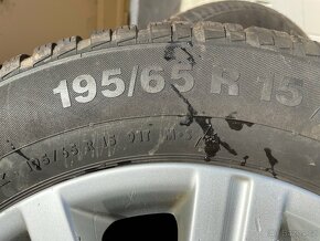 ALU kola 6,5J x 15H2 ET 5O, zimní pneu 195/65 R 15 - 4