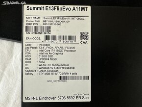 MSI Summit E13 Flip Evo, 16GB RAM, 1TB SSD - 4