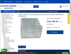 originální šuplík mrazák INDESIT box na zeleninu - 4