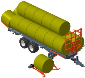 SAMONAKLÁDACÍ PŘEPRAVNÍK VÁLCOVÝCH BALÍKŮ TRB20L NOVÝ - 4