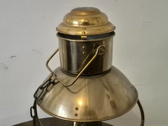 Petrolejová lampa námořnická kotevní - mosazná - 4