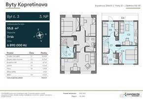 Prodej bytu 3+kk 49,3 m2 + balkon 6,5m2, Kopretinová, Praha  - 4