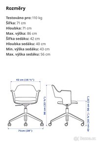 kancelářská židle Ikea Fjallberget - 4