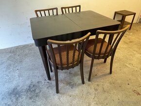 Jídelní sestava židle stul Halabala Thonet - 4