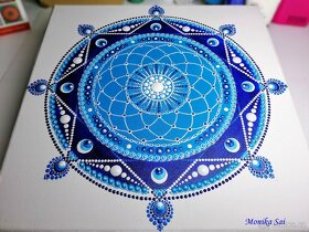 Mandala " Modrá" čistoty a harmonie v duši - 4