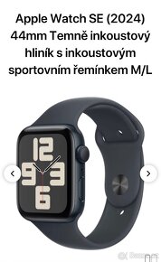 Apple Watch SE (2024) 44mm Temně inkoustový hliník + Apple W - 4