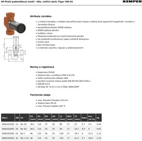 Kemper UP-PLUS podomítkový ventil - 4