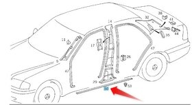 Ochranná lišta prahu Mercedes W202 A2026800274 - 4