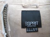 Kožená semišová bunda/sako Esprit, vel. 36/38, barva nude - 4