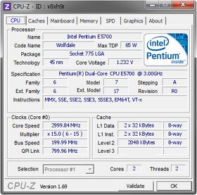 Intel Pentium E5700 2x3Ghz / Intel C2D E7500 2x2.93Ghz s.775 - 4