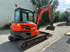 Pásový bagr KUBOTA KX057-4,prodloužené rameno,nak.svahovka - 4