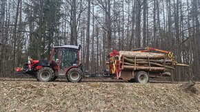 vyvážecí přívěs +  Kranman hydralická ruka 550 - 4