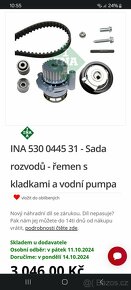 Rozvodova sada Ina pro motory 2.0 tfsi - 4