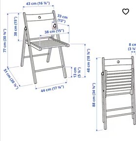 Skládací dřevěné židle z ikea - 4