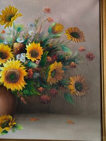 Obraz Oil Charles Benolt Sunflower Painting - 4