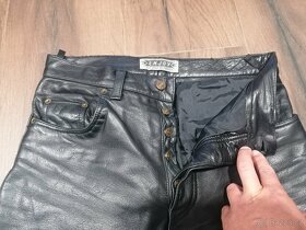 Kožené moto kalhoty ENJOY na postavu 170-175cm, satén - 4