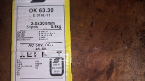 Elektrody ESAB OK 61.30 2,0/300 mm 0,6 kg-nové -- - 4