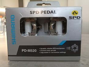 Pedály Shimano PD-M520, bílé SPD - 4