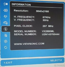 Monitor UHD 4k View Sonic VX2880ml - 4