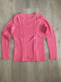 Dámský růžový svetr, vel. S - 4