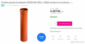 Plastová odpadní trubka KGEM délka 5m, průměr 30cm - 4