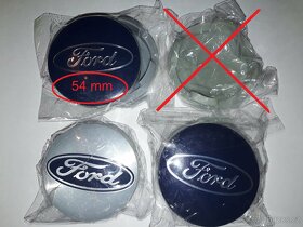 Krytky alu disků FORD, stříbrný mat, 60mm - 4