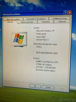 Počítač HP s Windows XP.Intel Core2Duo 2x2,93GHz.4 ram.500HD - 4