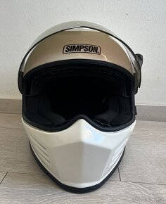 Helma na motorku Simpson Venom - bílá, S (55-56cm) - 4