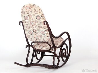 Houpací křeslo THONET nově po přečalounění, super stav. - 4