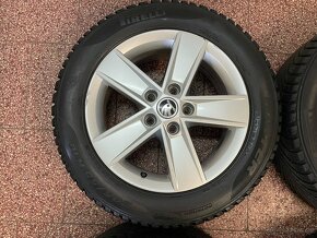 Originalní ALU kola Škoda 5x112 r16 zimní pneu 7mm - 4