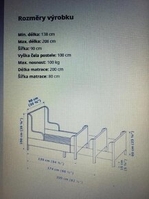 Dětská rostoucí postel Busunge z ikea - 4