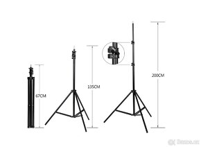 Foto Lampa Studio 2x softbox světlo + 2x stativ + 1x žárovka - 4