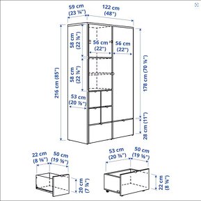 Prodám 2 Šatní skříň IKEA VISTHUS - 4