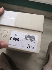 Značkové pohodlné béžové lodičky Clarks - 4