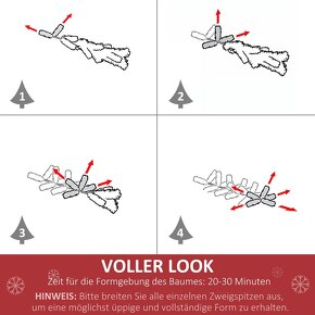 HOMCOM- vánoční stromek umělý-LED s optickými vlákny - 4