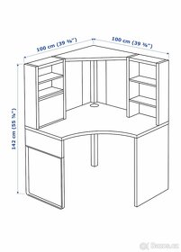 rohový psací stůl - 4