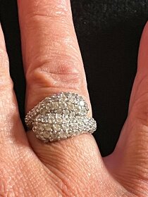 Stříbrný luxusní prsten se zirkony - 4
