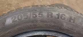 2 zimní pneumatiky Continental 205/55R16 91H 6,00mm - 4