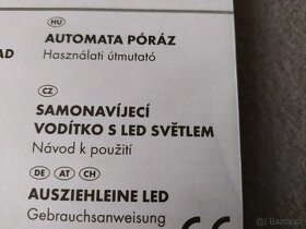 Samonavíjecí vodítko 5m/ do 35kg s LED světlem/pásek - 4