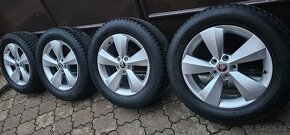 Originál alu Škoda Kodiaq 5x112 215/65 R17 - 8mm zimní pneu - 4