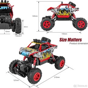 2x RC Terénní Jeep King Turned 2,4 GHz, 6x baterie, 4WD - 4