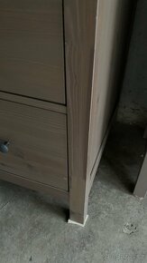 Ikea Hemnes velká skříň masiv šedohnědá - 4