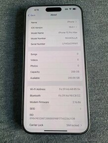 iPhone 15pro max. Bílý 256gb skoro novy - 4