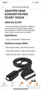 Adaptér HDMI konvertor pro scart 100cm - 4