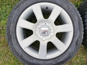 Alu kola Seat 5x112 R16 ET50 + zimni pneu Michelin 205/55 - 4