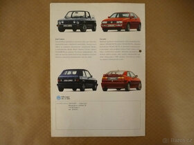 Prospekt VW Volkswagen program, plakát Golf III 3 - 4
