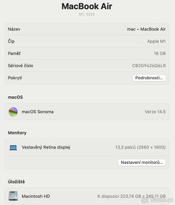Macbook AIR M1, 16GB RAM - 4