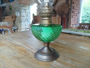 STAROŽITNÁ ZNAČKOVÁ PETROLEJOVÁ LAMPA Z FRANCIE 1920 ARTDECO - 4